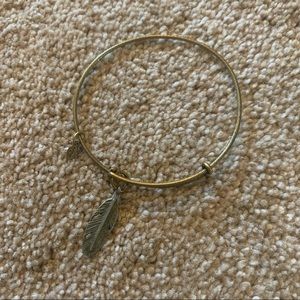 Alex and Ani Feather Charm Bracelet